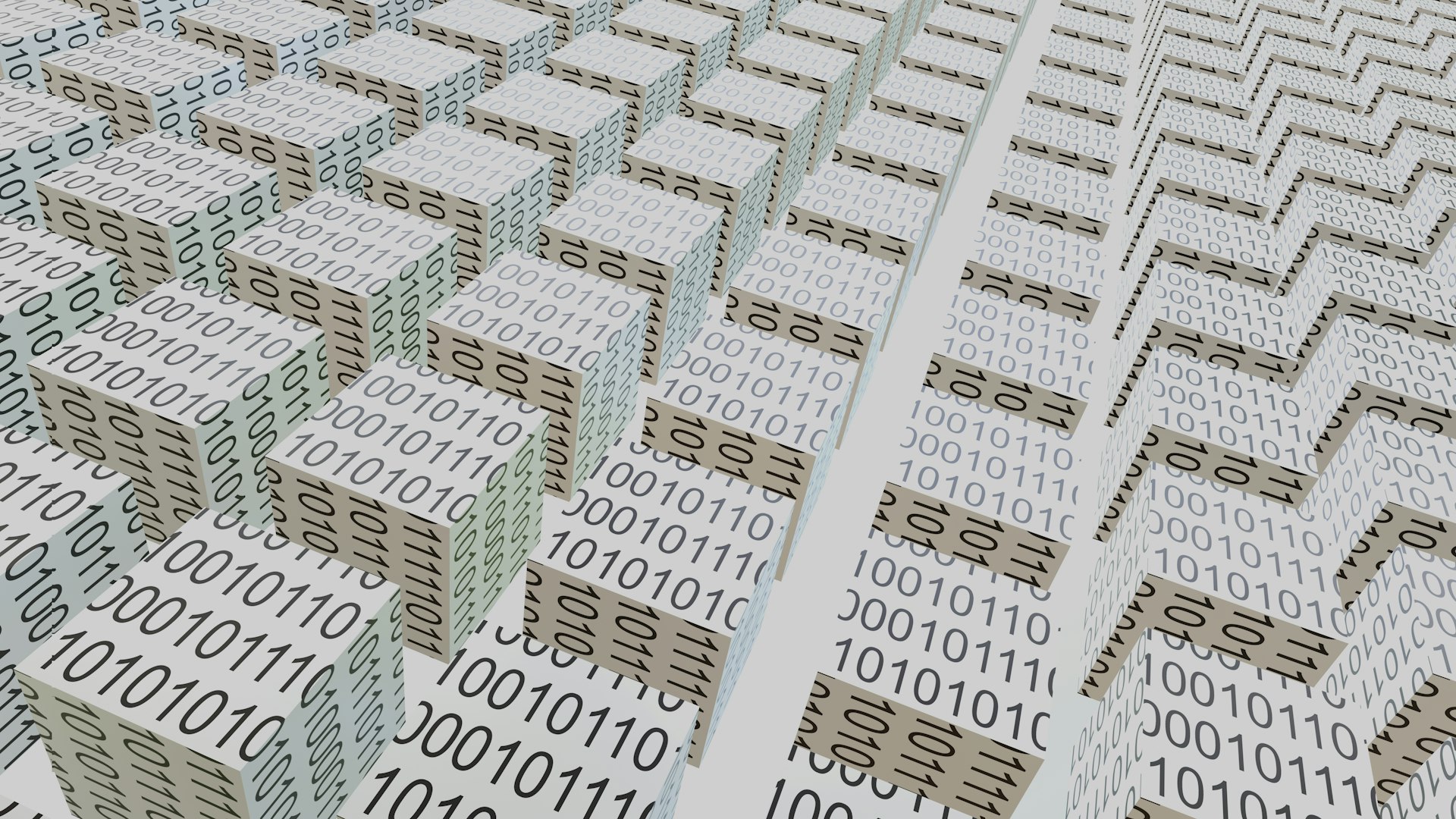 Rows of numbers on a white surface